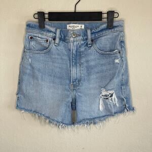 Abercrombie The 4” High Rise Mom Short Cut-off Denim - Size 26/2
